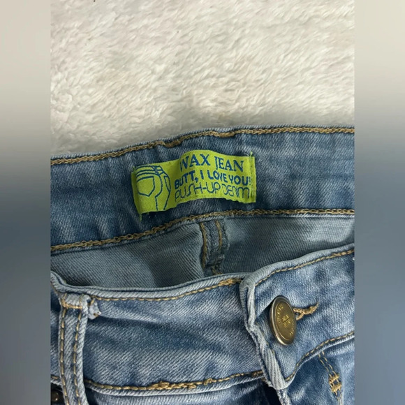 Wax Jean Butt I Love You Push-Up‎ Denim Jeans Light Wash Skinny - Picture 3 of 4
